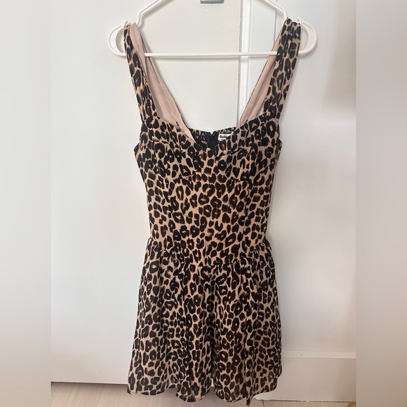 New Reformation Taiga Leopard Print Mini Dress - Picture 9 of 15